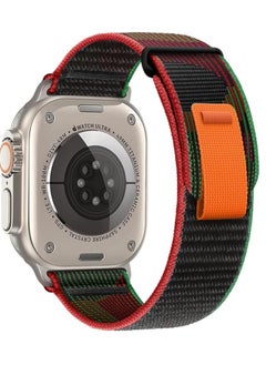 ten.tech Tin Tech with Apple Watch Series Ultra/Ultra 2 Band 49mm 45mm 44mm 42mm, Nylon Sports Trail loop Band for Apple Watch /SE 1/2/3/4/5/6/7/ – Black Unity  - Image 1