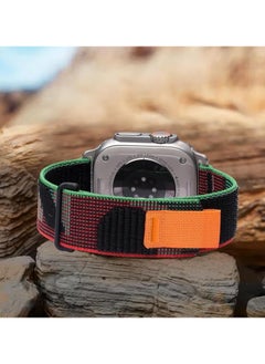 ten.tech Tin Tech with Apple Watch Series Ultra/Ultra 2 Band 49mm 45mm 44mm 42mm, Nylon Sports Trail loop Band for Apple Watch /SE 1/2/3/4/5/6/7/ – Black Unity  - Image 4