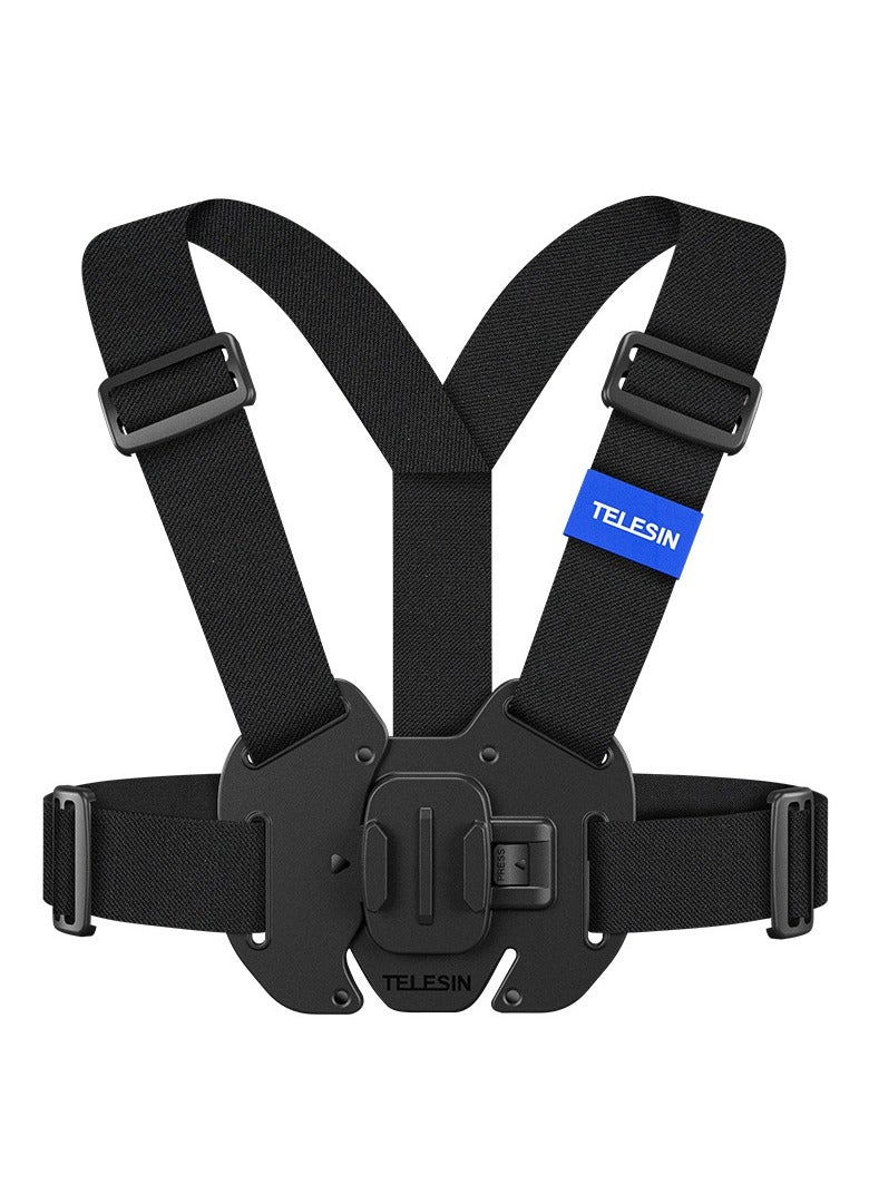 TELESIN Chest Mount Harness Chest Strap with for GoPro Chest Mount Hero 12,11,10,9,8,7,6,5,4, Hero Session, DJI Osmo Action Cameras - Image 1