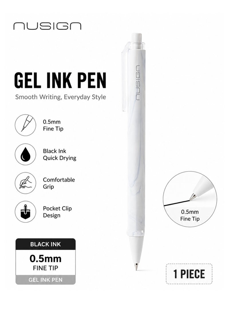 NUSIGN 1-Piece Gel Ink Pen 0.5mm Tip Black Ink - Image 1