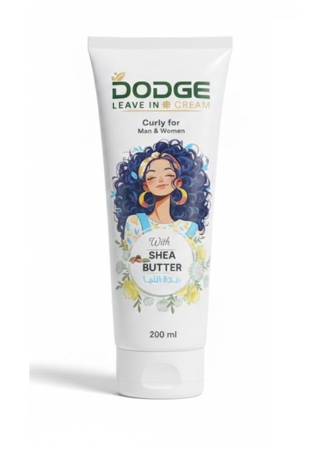 Dodge Leave-In Cream for Curly Hair - with SHEA BUTTER - 200ml