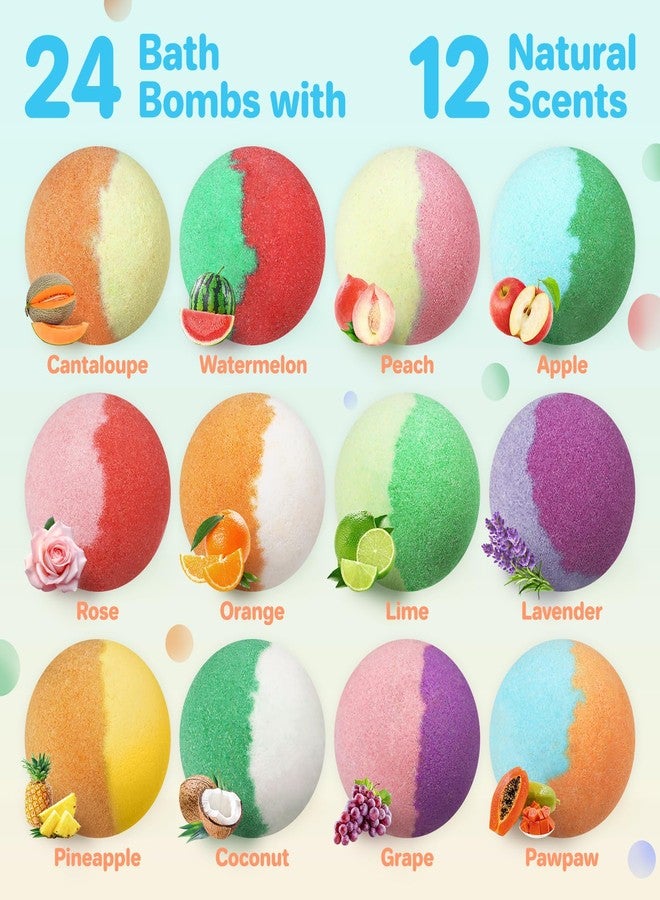 AWKUWA Bath Bombs for Kids with Toys Inside - 24 Pack Kid Bath Bombs with Glow in The Dark Surprise Toys Inside, Easter Gifts for Kids Girls Boys, Easter Basket Stuffers, Organic Bubble Bath Fizzy - Image 5