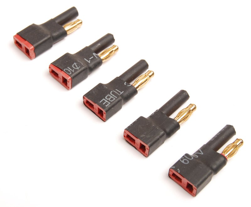 YIHANG Pack(5) 4MM Bullet Connector to Female T-Plug Adapter for RC Turnigy Zippy HXT - Image 1