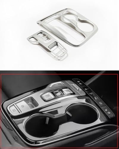 ANUNFRRE Car Accessories Fit for Hyundai Tucson 2022 2023 2024 ABS Matte Silver Interior Center Console Gear Shift Panel Cover Trim 2PCS SetElectronic Shifter Only - Image 3