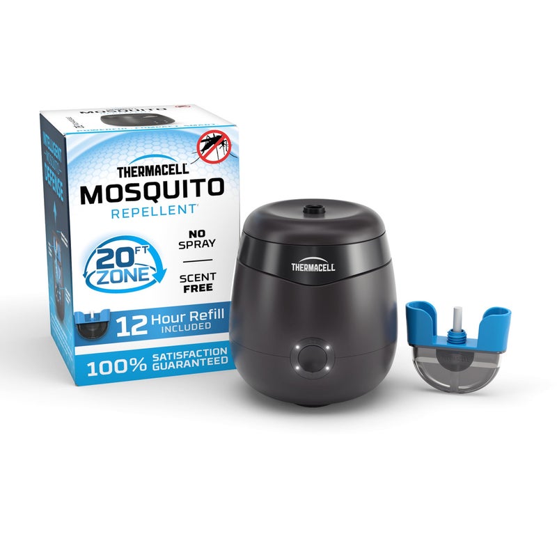 Thermacell Patio Shield E55 Mosquito Repellent E-Series Rechargeable Repeller; 20' Mosquito Protection Zone; Includes 12-Hour Repellent Refill; No Spray, Flame or Scent; Bug Spray Alternative - Image 1