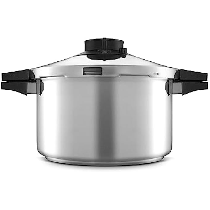 Bandai Quick  Safe Metal Pressure Cooker 7 Litre With Button Lock System  Fast Safe  EnergyEfficient Cooking  Suitable For All Stovetops Including Induction - Image 1