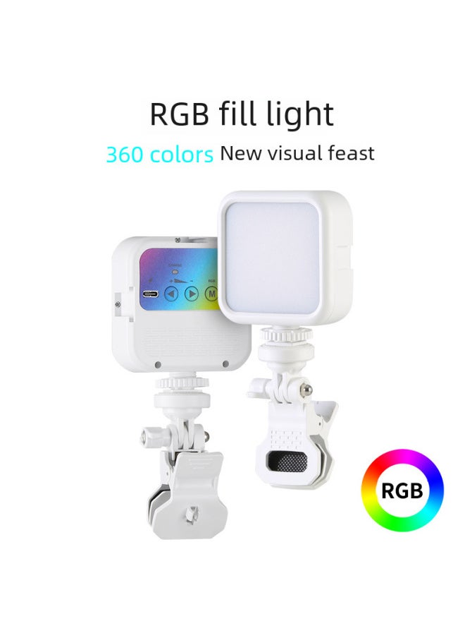Generic Mobile Phone Camera Portable RGB Fill Light Live Mini Lighting Light Tremolo Anchor Beauty Selfie Pocket Light-Specifications:【Hot Three Colors】 Fill Light + Desktop Tripod  - Image 2