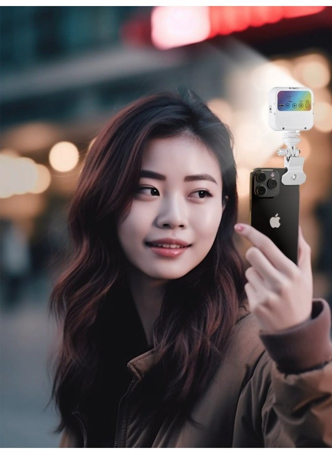 Generic Mobile Phone Camera Portable RGB Fill Light Live Mini Lighting Light Tremolo Anchor Beauty Selfie Pocket Light-Specifications:【Hot Three Colors】 Fill Light + Desktop Tripod  - Image 4