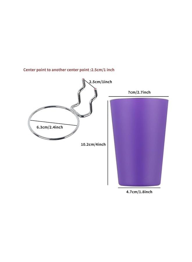 promass 7 Sets Pegboard Bins with Rings, Ring Style Pegboard Hooks with Pegboard Cups, Pegboard Cup Holder Accessories for Organizing Storage (7 Colors) - Image 2