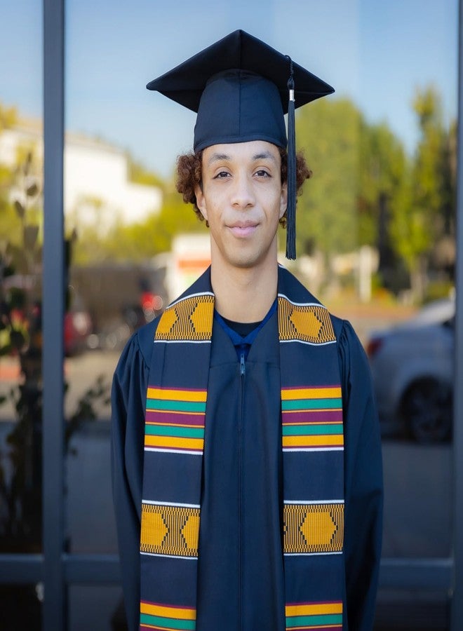 Endea Graduation شال كينتي فاخر من إنديا للتخرج - وشاح مزين بشرابات - للجنسين - Image 5