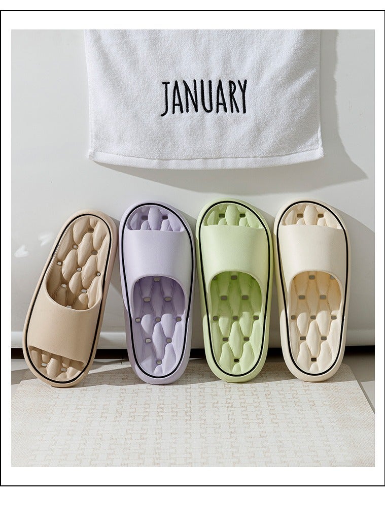 Breathable Slippers Lndoor Non-Slip Slippers For Men And Women's Bathroom Leaky Slippers Do Not Smell Pink - Image 2