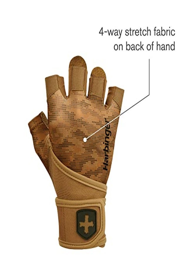 هاربينجر قفازات رفع الأثقال Harbinger Pro Wristwrap 2.0، للجنسين، لون بني فاتح، مقاس كبير جدًا - Image 4