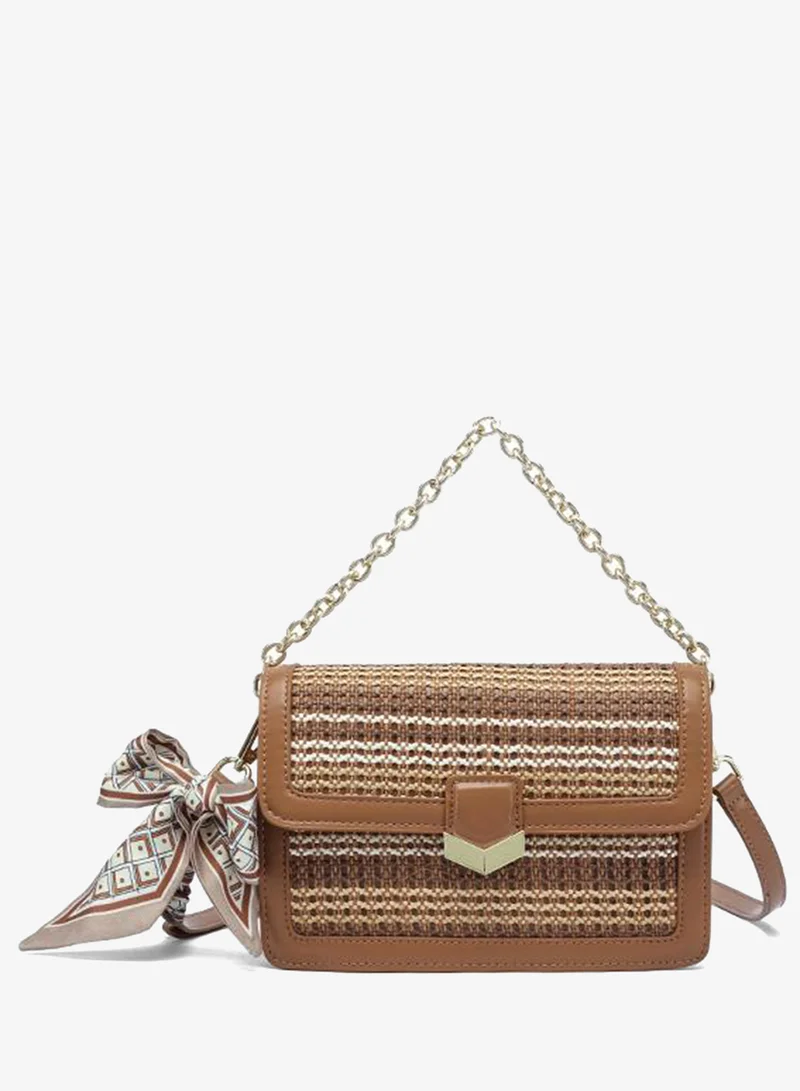 FYOR Tweed Flap Crossbody Bag BD 189