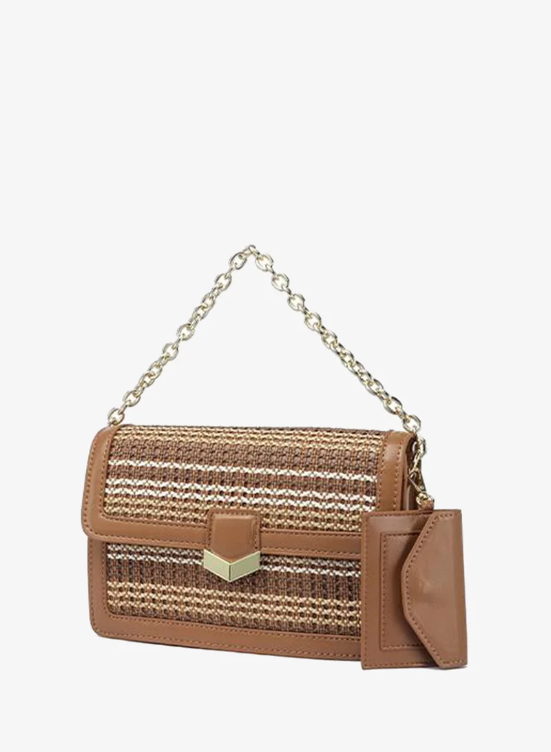 FYOR Tweed Flap Crossbody Bag BD 189