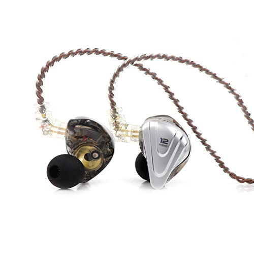 Linsoul KZ ZSX 5BA1DD 6 Driver Hybrid inEar HiFi Earphones with Zinc Alloy Faceplate Recessed 2 Pin Detachable Cable for Audiophile Musician Without Mic Black - Image 1