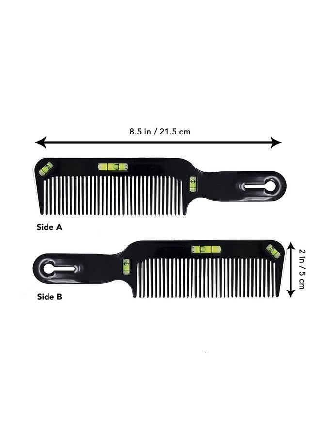 Styling Gear Styling Gear #312 Flat Top Clipper Blending Fade Combs With Levels Hair Cutting Barber Flattop Fading Thin Flexible For Women Men Black 2 Piece - Image 2