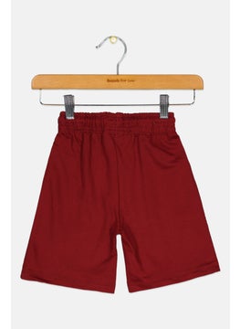 Harry Potter Toddlers Boy Graphic Print Basic Shorts, Maroon  - Image 2