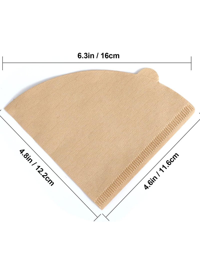 ADAK - Natural Unbleached Coffee Filters, Size 02, 100 Count – Cone Filters for 1-4 Cup Pour Over Coffee Makers & V60 Drippers - Image 1