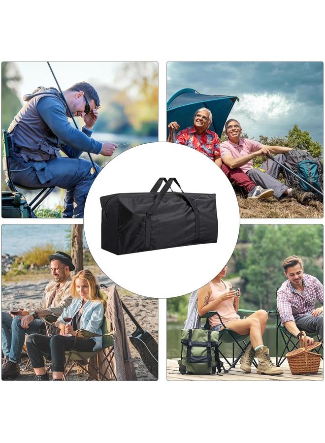 Folding Chair Storage Bag - Camping Folding Chairs Tables Spacious Storage Bag,Zip Closure Furniture Organizer Bag with Handles for Swing Chair, Lawn Recliner - Image 4