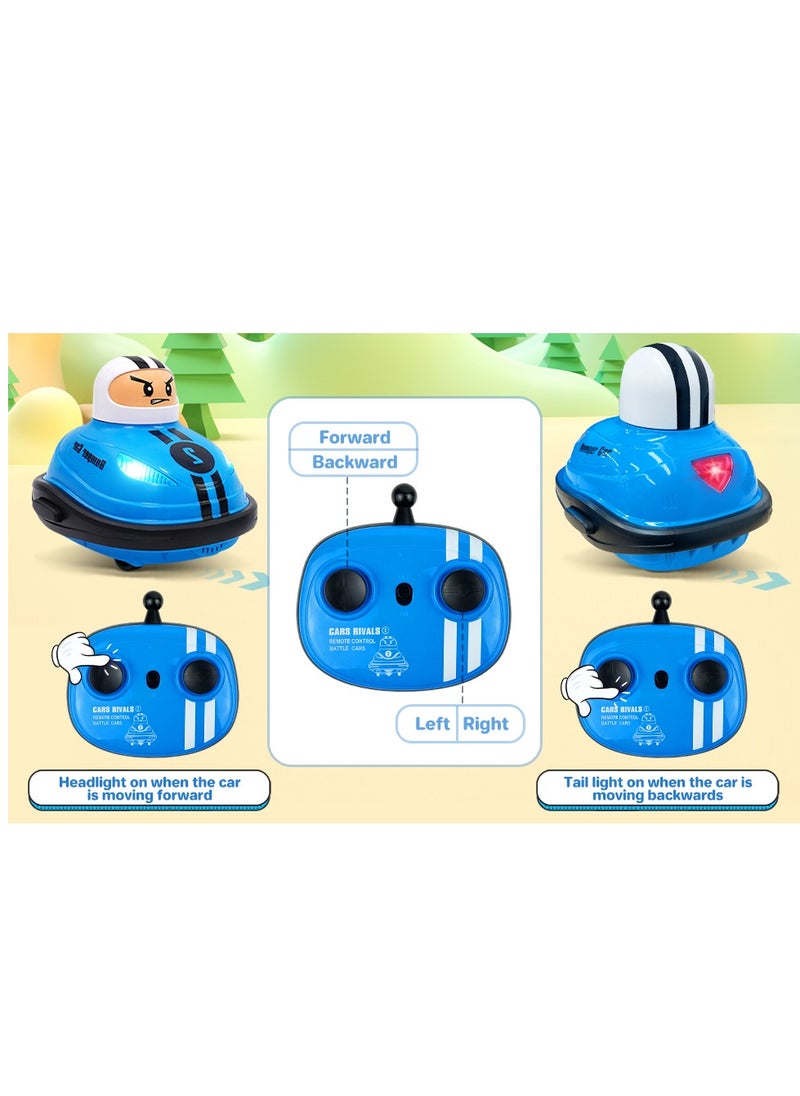 BlueFire Set of 2 RC Battle Bumper Cars for Kids – Remote Control Ejecting Stunt Cars with LED Lights, Sound & Pop-Up Driver – Electric RC Toy Cars for Boys & Girls Ages 3-6 – Durable, Easy-to-Use, Ready-to-Play  - Image 3