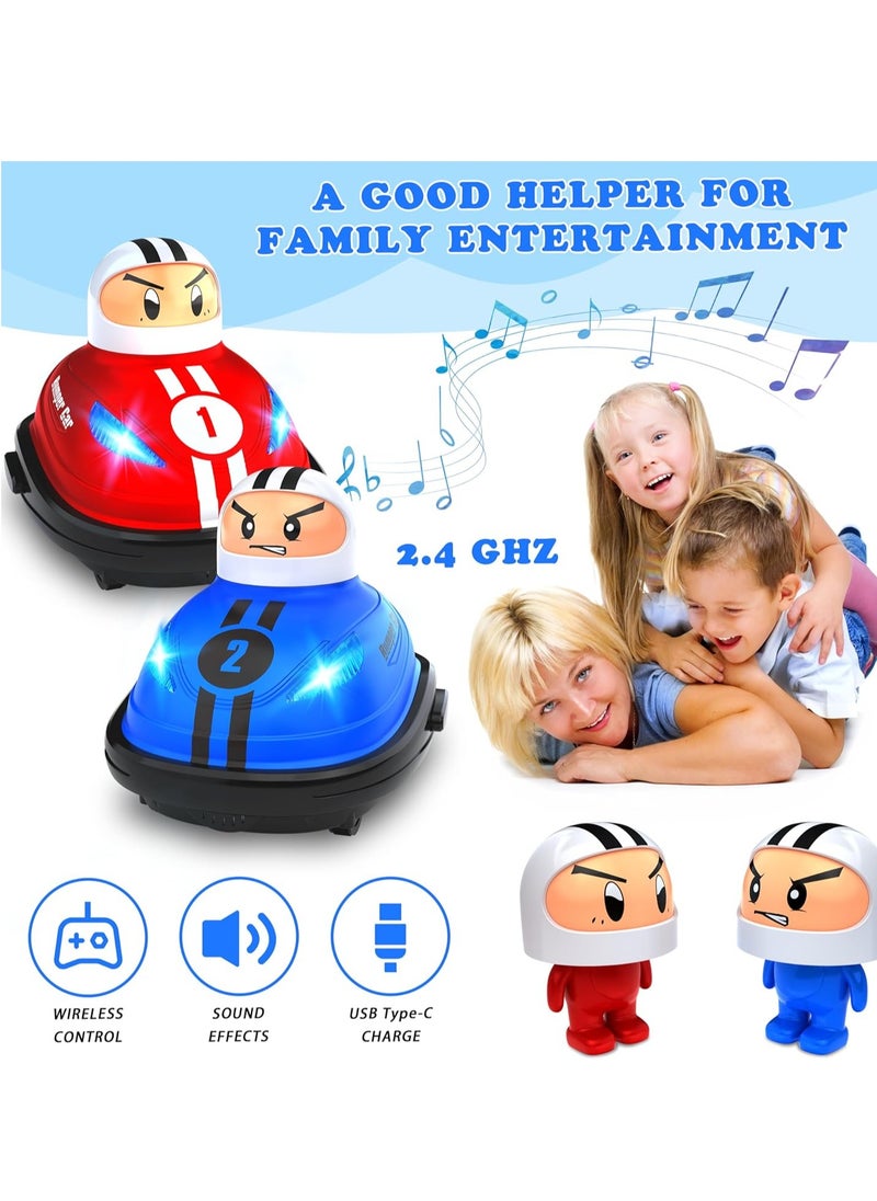 BlueFire Set of 2 RC Battle Bumper Cars for Kids – Remote Control Ejecting Stunt Cars with LED Lights, Sound & Pop-Up Driver – Electric RC Toy Cars for Boys & Girls Ages 3-6 – Durable, Easy-to-Use, Ready-to-Play  - Image 4