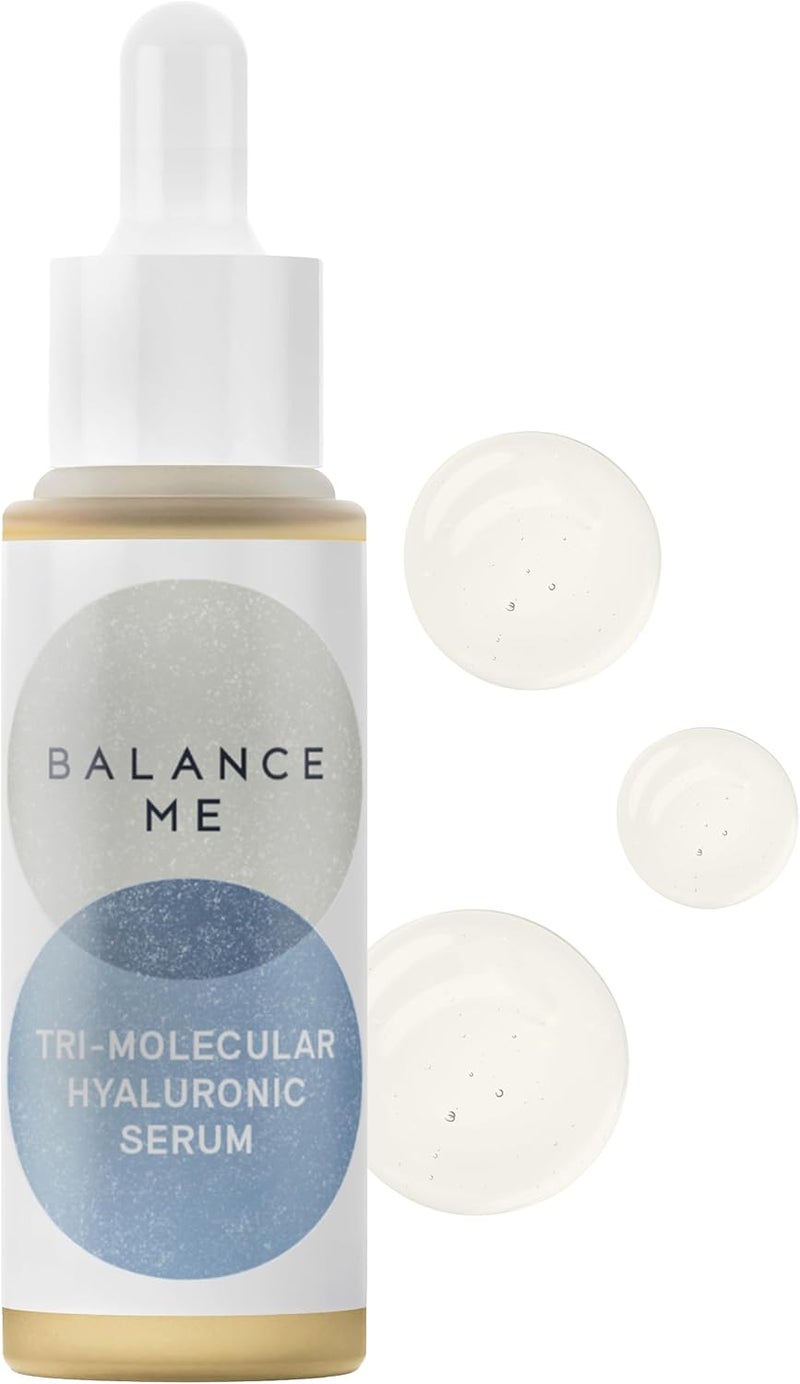 Balance Me TriMolecular Hyaluronic Acid Serum 30ml AntiAgeing Face Serum for Mature Skin With Aloe Vera to Support Hydration and Dry Skin
