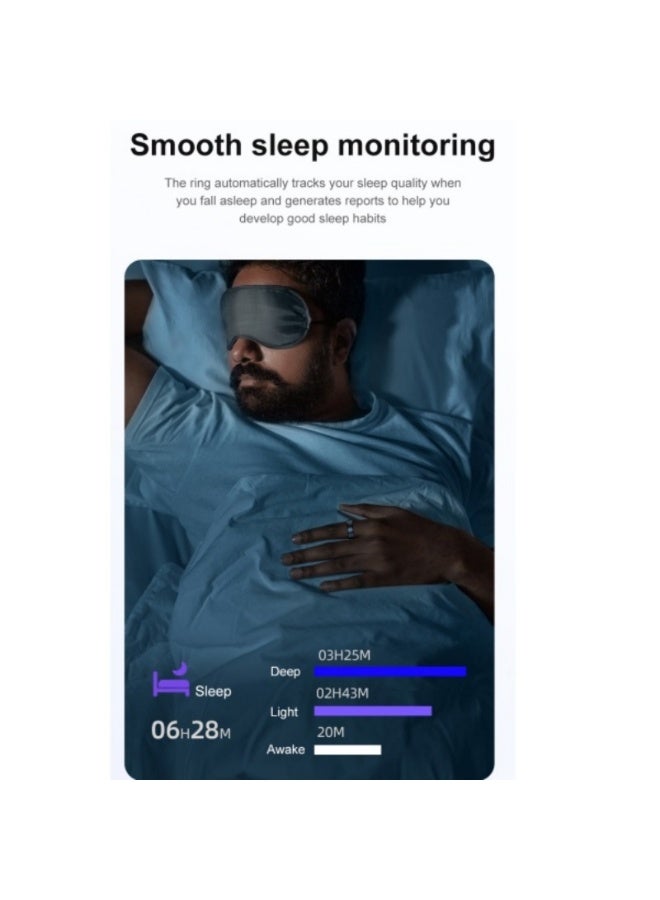 Domars Smart Ring for Women & Men, Health Tracker with Sleep，Exercise Monitoring, for iOS&Android Compatible, 5ATM Waterproof, No Subscription, 5-7 Day Battery - Image 4