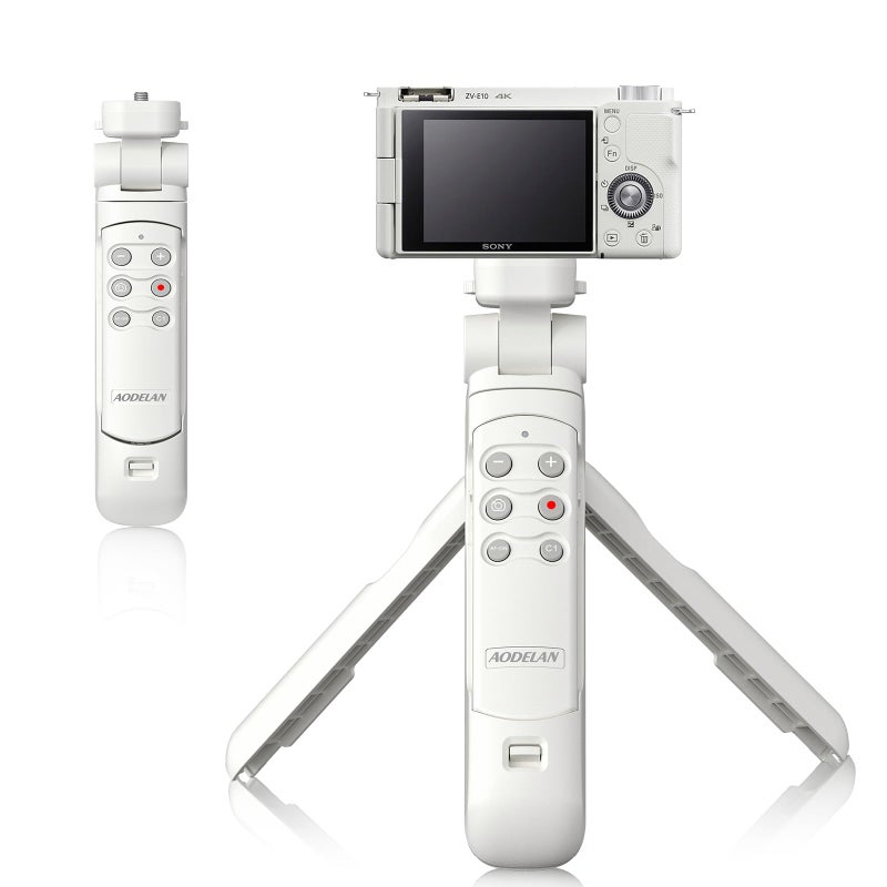 AODELAN Shooting Grip with Shutter Release, Wireless Camera Remote Control Handle Mini Tripod for Sony ZV-E10 ZV-1 A7SM3 A7C A7RIV 9 7RIV 7RIII 7III RX0II RX100M7 a7 III RX0II RX100VII (for Sony) - Image 1