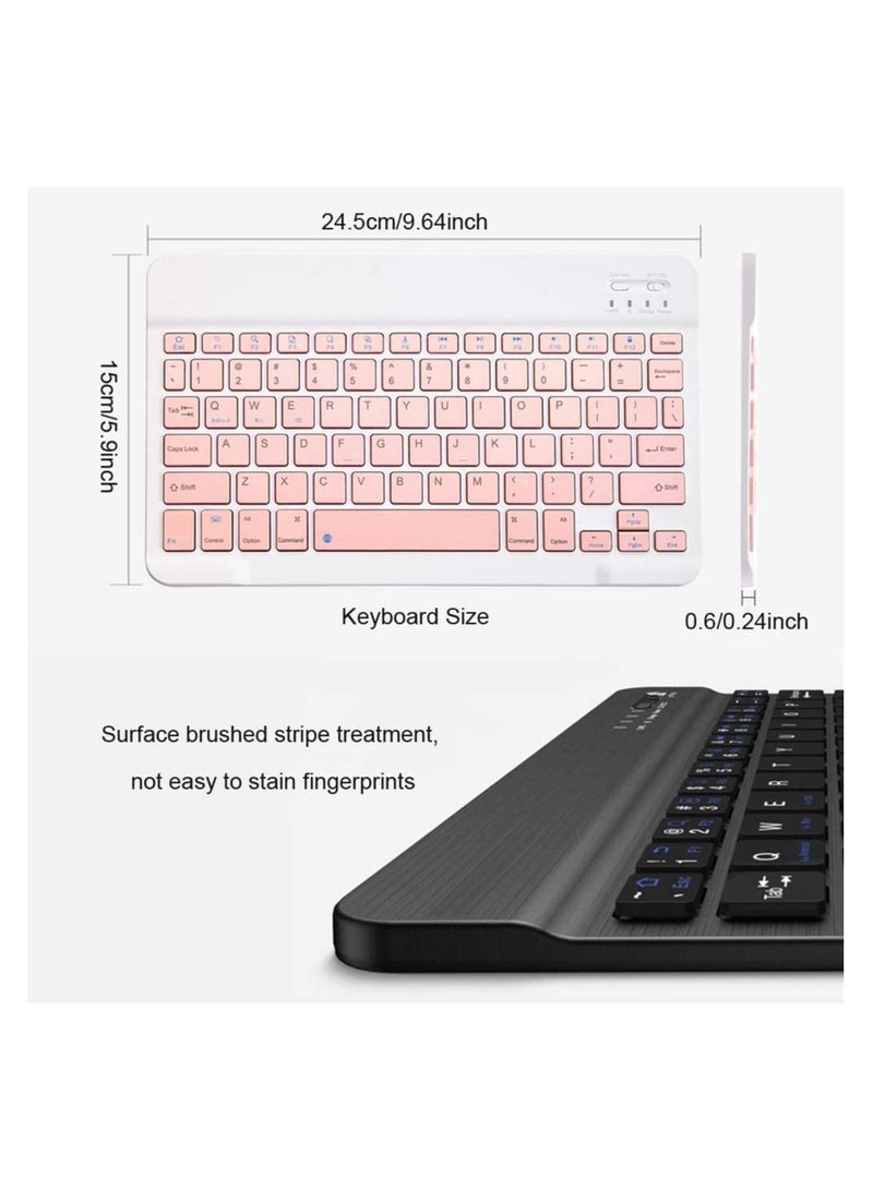 Rechargeable Bluetooth Keyboard and Mouse Combo Ultra-Slim Portable Compact Wireless Mouse Keyboard Set for Android Windows Tablet Cell Phone iPhone iPad Pro Air Mini - Image 5