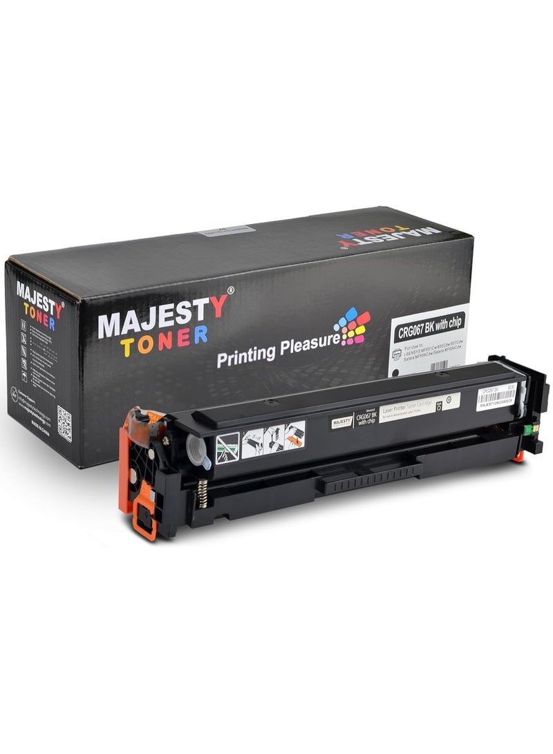 Majesty Majesty 067 Color Toner Cartridge Compatible with Canon LBP630, LBP631Cw, LBP632Cdw, LBP633Cdw, MF650, MF651Cw, MF652Cw, MF653Cdw, MF654Cdw, MF655Cx, MF656C dw, MF657Cdw Black  - Image 1