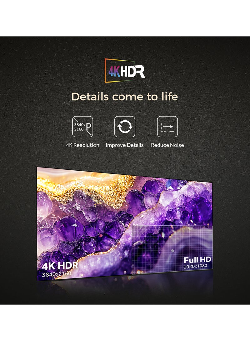 هاير تلفاز جوجل الذكي 50 بوصة 4K UHD | صوت دولبي | HDR 10 | معالج ألعاب MEMC | 2+32 جيجابايت RAM/ROM | معدل تحديث متغير | وضع تأخير منخفض تلقائي | تصميم فاخر بدون حواف - H50H5F أسود - Image 3