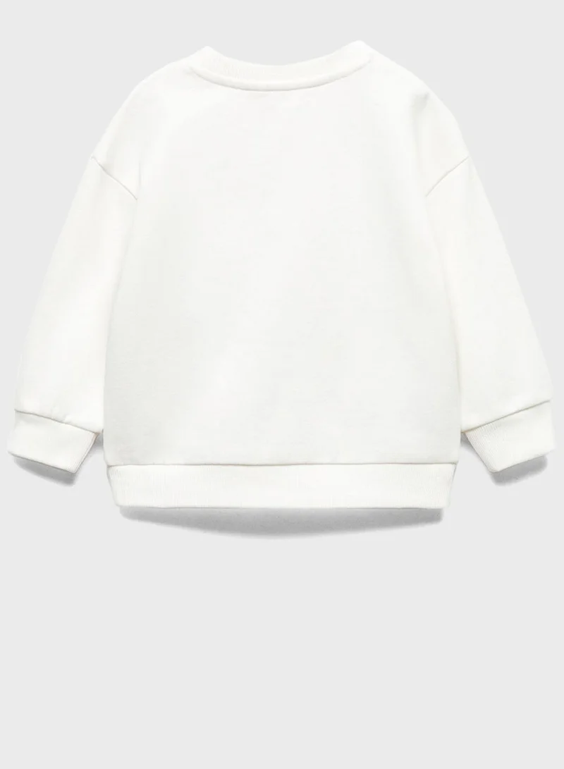 Mango Kids Awesome Crew Neck Sweatshirt