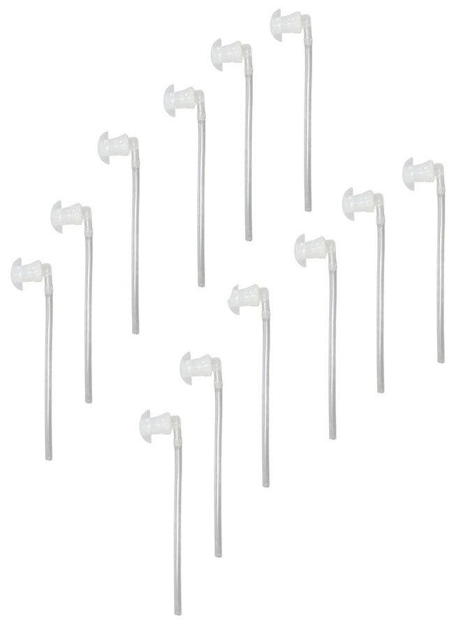 أف سي أس سدادات أذن سيليكونية شفافة من FCS لأجهزة السمع خلف الأذن وأجهزة السمع الجيبية، مع وصلات أنبوبية ومرفقية (صنع في الهند، 12 قطعة، متوسطة - 10 مم). - Image 1