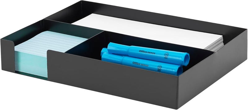 Realspace Desk Organizer With  12 x 9 x 2 Black - Image 2