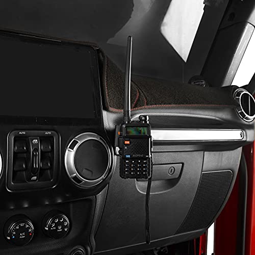 Hooke Road Wrangler Walkie Talkie Mount Bracket CB Radio Holder Compatible with Jeep JK Wrangler & Unlimited 11-18 - Image 4