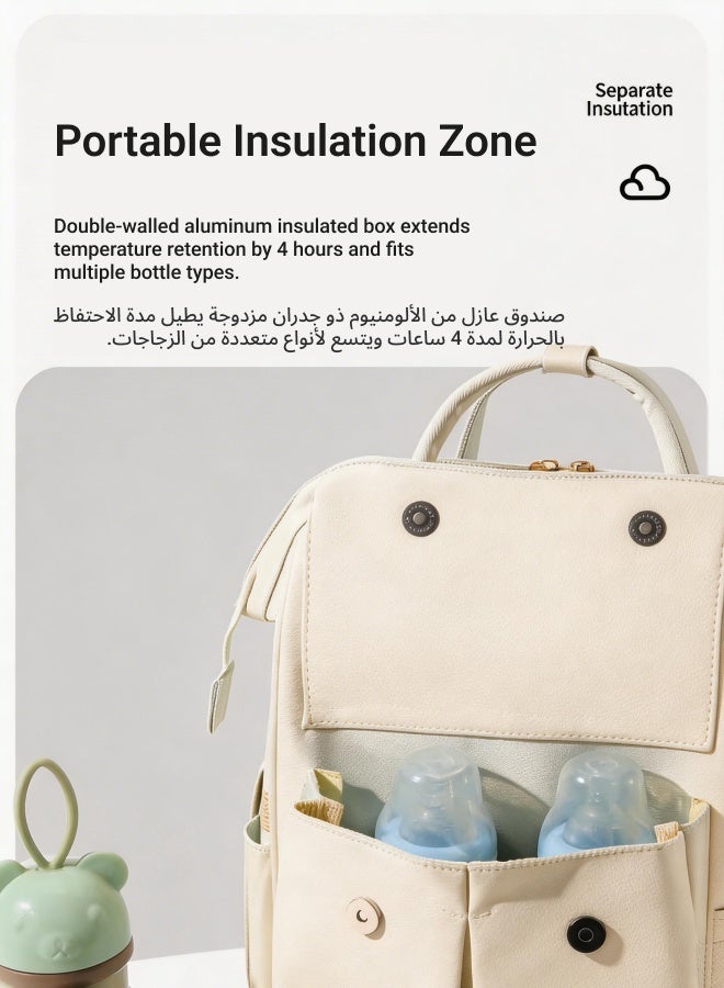 Diaper Bag Backpack Large Capacity, Waterproof Insulated Mommy Bag with Multi Compartments, Travel Baby Nappy Bag for Stroller Newborn, Baby Shower Gift - Image 5