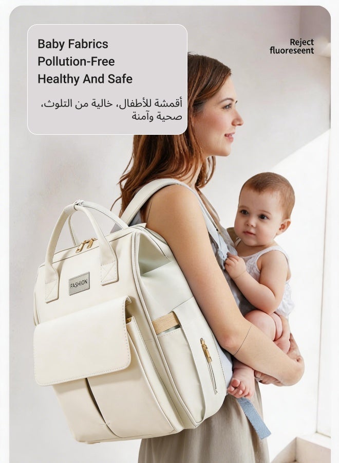 Diaper Bag Backpack Large Capacity, Waterproof Insulated Mommy Bag with Multi Compartments, Travel Baby Nappy Bag for Stroller Newborn, Baby Shower Gift - Image 2