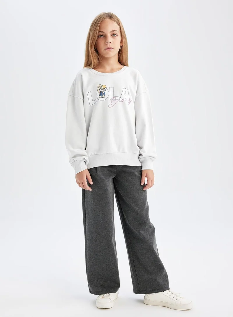 DeFacto  Grey Looney Tunes Printed Relax Fit Crew Neck Sweatshirt  | Best Price UAE