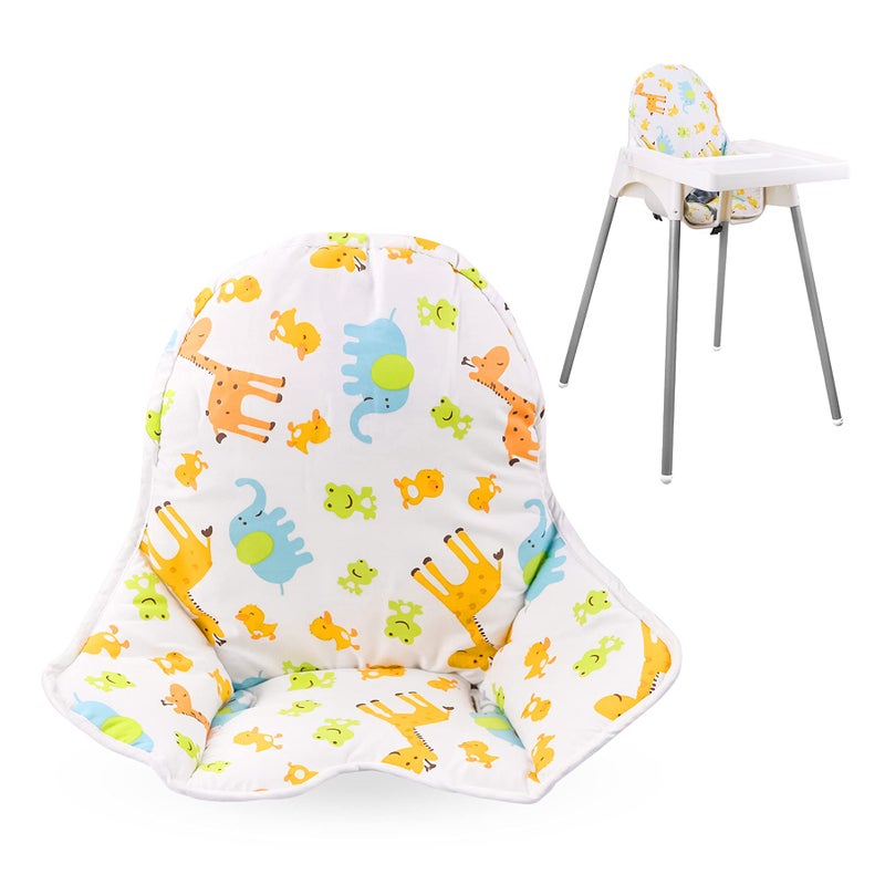twoworld High Chair Cushion for IKEA Antilop Highchair, Baby High Chair Seat Cover Liner Mat Pad Cushion for IKEA Antilop High Chair (Animal Pattern) - Image 1