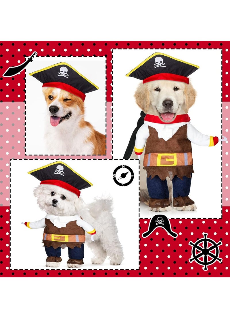SYOSI - Pet Dog Costume Cat Pirate Costumes Cat Clothes Suit Cat Outfit Funny Dog Fancy Dress Costumes Cat Clothing Dressing up Party Apparel for Pet Supplies Cosplay Prop Birthday Medium - Image 1