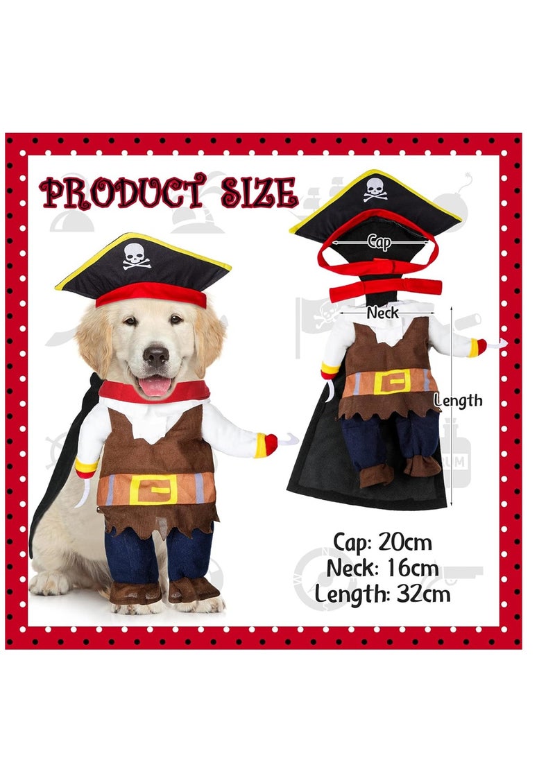 SYOSI - Pet Dog Costume Cat Pirate Costumes Cat Clothes Suit Cat Outfit Funny Dog Fancy Dress Costumes Cat Clothing Dressing up Party Apparel for Pet Supplies Cosplay Prop Birthday Medium - Image 1