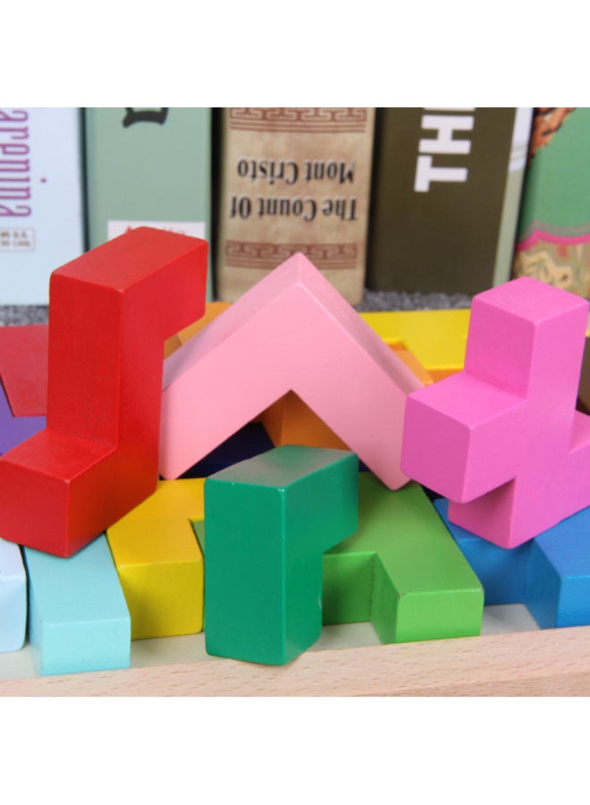 أحجية الصور المقطوعة للأطفال ألعاب تعليمية أحجية إبداعية تتريس لرياض الأطفال للأولاد والبنات مكعبات بناء لتطوير الذكاء - اللون: تتريس إبداعية - Image 4