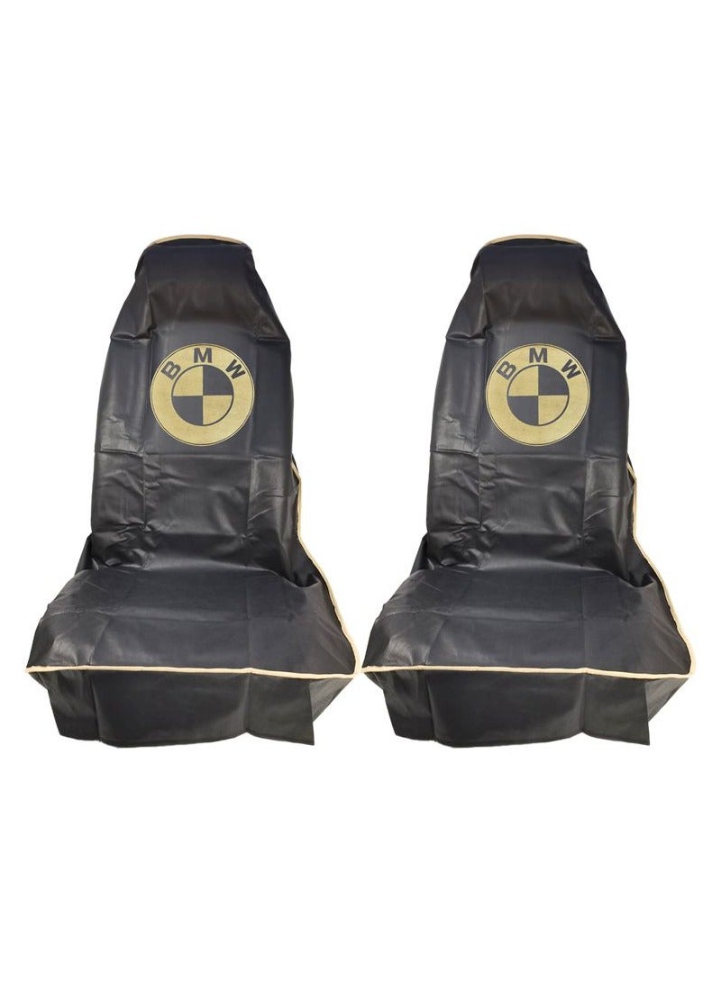 BMW Universal Car Seat Dust Dirt Protection Cover, Car Seat Cover, Extra Protection For Your Seat B.M.W 2 pcs Set - Image 2