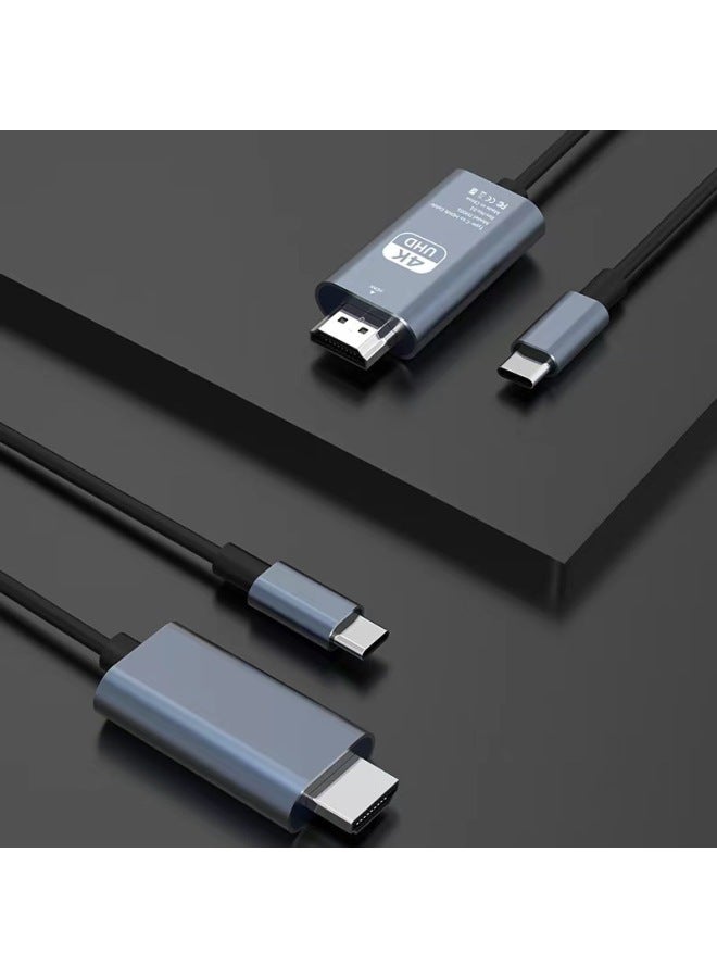 Mobile Phone Computer With Screen Hdmi Line 4k30hz Hd Screen Adapter Typec To Hdmi Video Adapter - Image 4