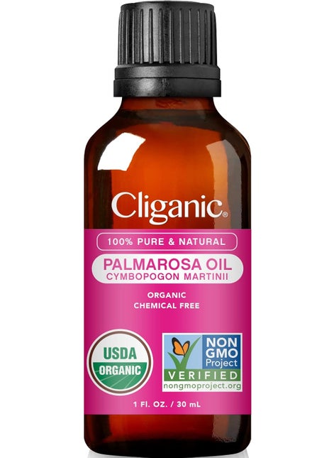 Cliganic Cliganic USDA Organic Palmarosa Essential Oil, 1oz - 100% Pure Natural Undiluted for Aromatherapy | Non-GMO 