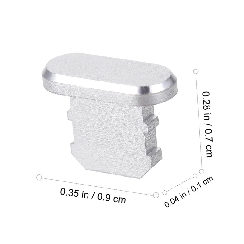 5pcs Silver Charging Port Dust Plugs Protects Against Dirt and Debris Easy to Use Accessories - Image 3