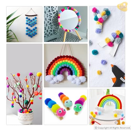 Paraspapermart 50 Pieces Mixed Color Felt Balls Pompom Ball Pom Pom for DIY Sewing Crafts Jewelry Making - Multicolor, 25mm, Felt - Image 5
