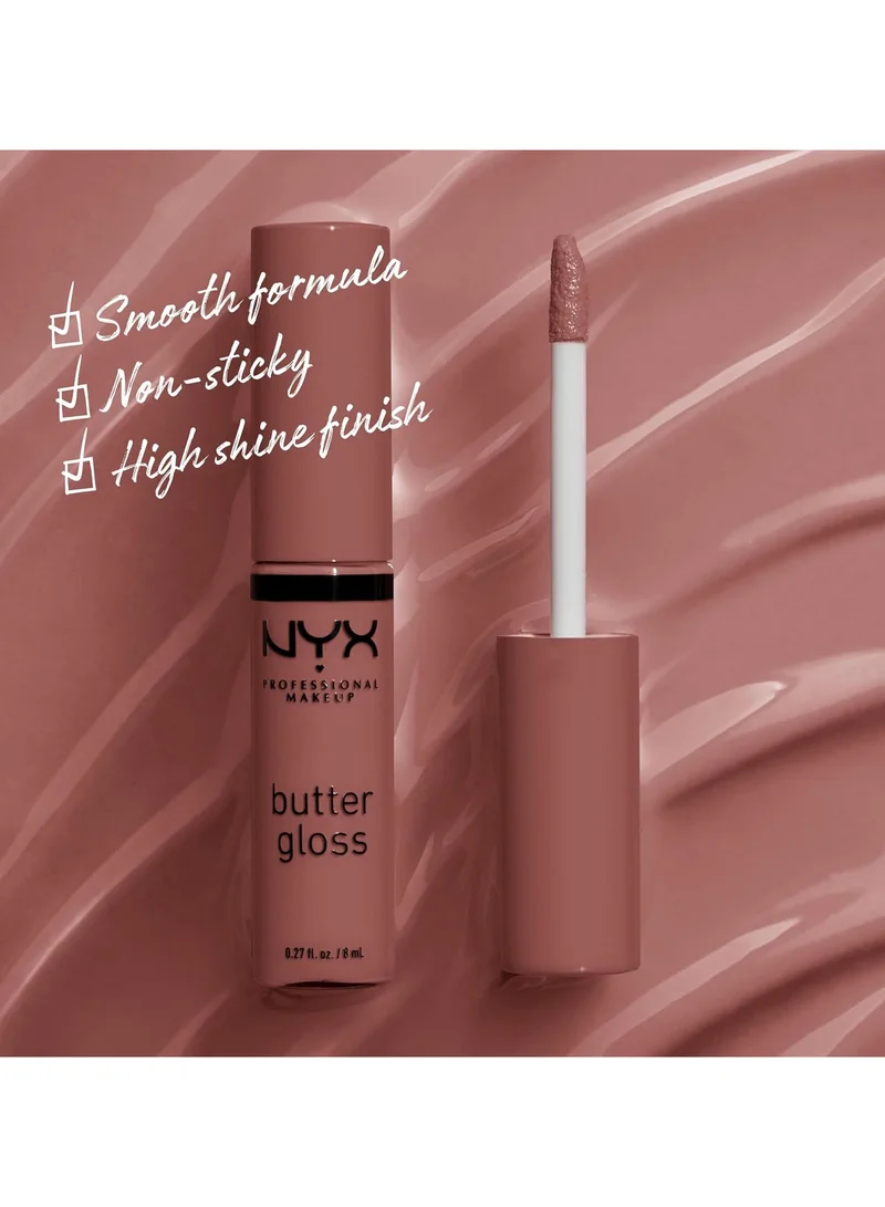 Nyx Professional Makeup  Butter Gloss Brown Sugar, Non-Sticky Lip Gloss - Spiked Toffee for Women | Best Price UAE