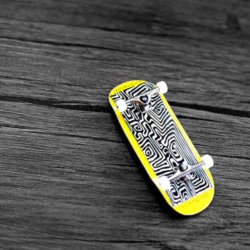 NOAHWOOD 2025 15s PRO Fingerboard Complete 5Layer Colour Maple Wooden Pro Concave 35 x 98mm Handmade Deck 34mm Prince 3G Silver Truck Crown White Wheels iii Labyrinth - Image 5