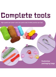 Arabest Crochet Kit for Beginners, Crochet Kits for Adults,DIY Cartoon Dolls, Material Package Sets, Hand Crochet, Multicolor Tulips  - Image 3